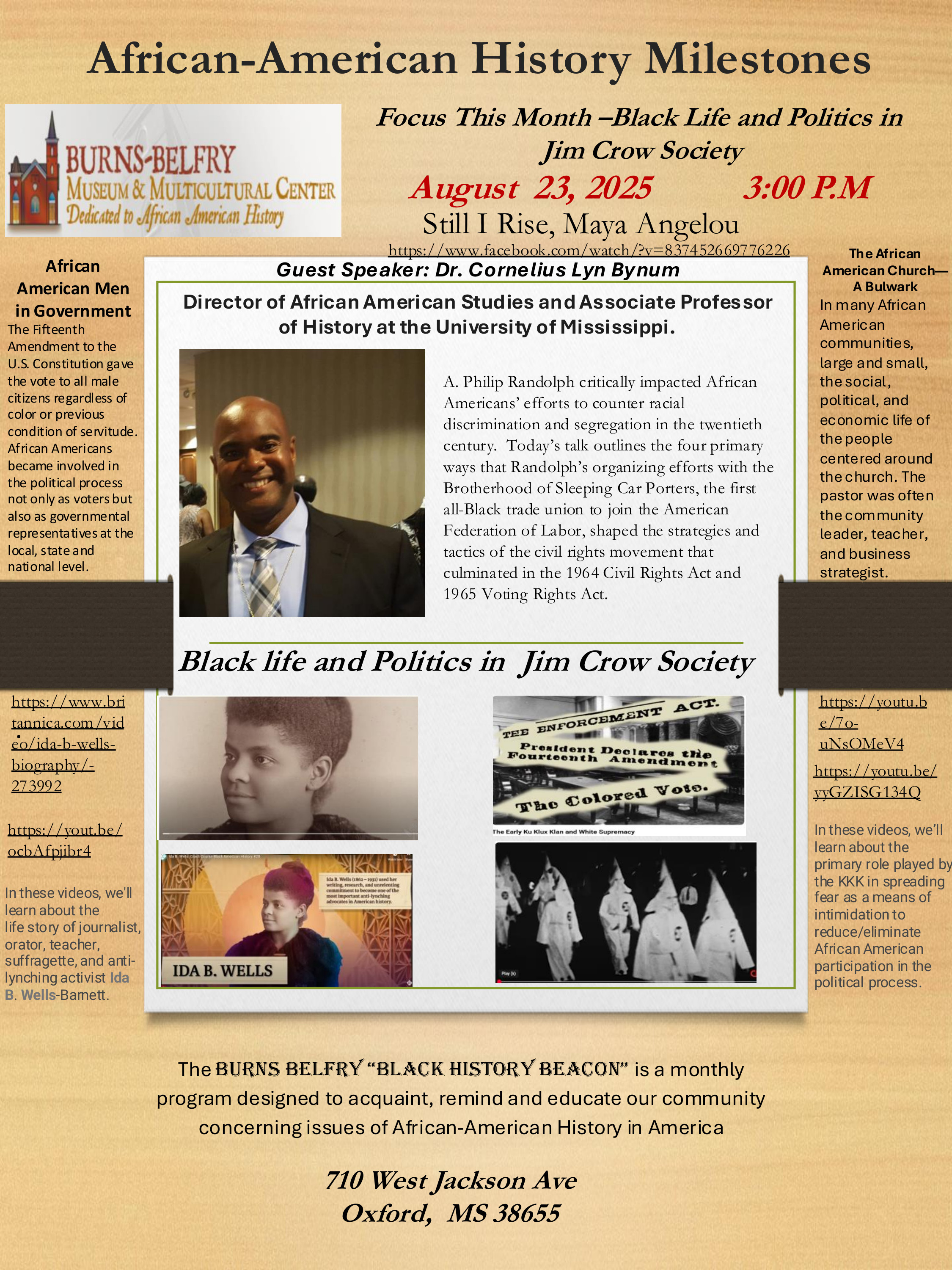 African-American History Milestones: Black Life and Politics in Jim Crow Society